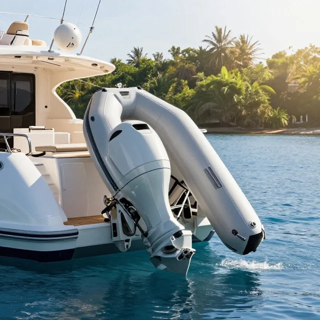How to Store a Dinghy with the Motor On